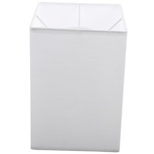 TOYANDONA Quadratischer Tischlampenschirm aus Leinwandstoff Abnehmbar Verschleißfest Schützt vor Direktem Licht Elegante Vintage-optik Geeignet für Lampen für Wohnzimmer Schlafzimmer Büro von TOYANDONA