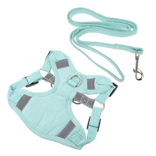 TOYANDONA Reflektierendes Katzen Geschirr mit Leine Leichtes Atmungsaktives Brustgeschirr für Kleine Katzen Komfortabel und Sicher für Nächtliche Spaziergänge Verstellbares Zuggeschirr für von TOYANDONA