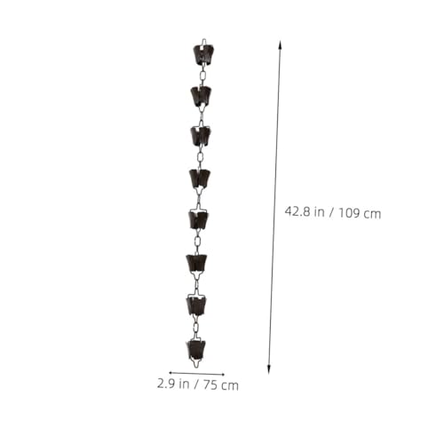 TOYANDONA Regenkette Kupfer für Dachrinne Fallrohr Dekorative Kleine Blütenblätter Design Antike Wasserableitung mit Glockenbechern Stilvolle Garten Hausentwässerung TOYANDONA Regenkette Kupfer für Dachrinne Fallrohr Dekorative Kleine Blütenblätter Design Antike Wasserableitung mit Glockenbechern Stilvolle Garten Hausentwässerung von TOYANDONA