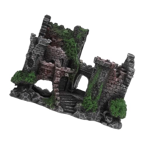 TOYANDONA Resin Aquarium Castle Figurine mit Saugnapf Betta Fisch Versteck und Höhle Sicher und Robust Antike Schloss-deko für Aquarien als Versteck für Garnelen und Kleine Fische TOYANDONA Resin Aquarium Castle Figurine mit Saugnapf Betta Fisch Versteck und Höhle Sicher und Robust Antike Schloss-deko für Aquarien als Versteck für Garnelen und Kleine Fische von TOYANDONA