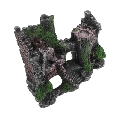 TOYANDONA Resin Aquarium Schloss Dekoration Betta Versteck Felsen Höhle Fischversteck Ornament Betta Fisch Tank Zubehör Sicheres Harz Versteck für Aquarien Dekoration TOYANDONA Resin Aquarium Schloss Dekoration Betta Versteck Felsen Höhle Fischversteck Ornament Betta Fisch Tank Zubehör Sicheres Harz Versteck für Aquarien Dekoration von TOYANDONA
