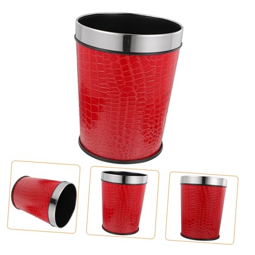 TOYANDONA Retro Abfalleimer ohne Deckel mit Edelstahlring Robuster Müllbehälter für Bad Büro Schlafzimmer Kompaktes Design Langlebig und Leicht zu Reinigen für Haushaltsabfälle von TOYANDONA