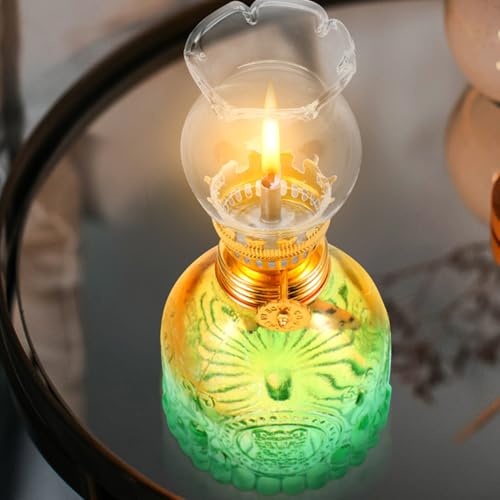 TOYANDONA Retro Glas kerosinlampe mit Windschutz Tragbare Petroleum öllampe für Innen und Außen Vintage Design Kleines Leichtes Notlicht für Gemütliche Atmosphäre und Dekorative Beleuchtung TOYANDONA Retro Glas kerosinlampe mit Windschutz Tragbare Petroleum öllampe für Innen und Außen Vintage Design Kleines Leichtes Notlicht für Gemütliche Atmosphäre und Dekorative Beleuchtung von TOYANDONA