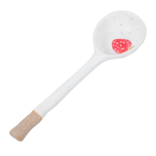 TOYANDONA Retro Keramik Suppenlöffel Erdbeerfarben Dessert Frühstückslöffel Hochwertiges Porzellan Vielseitig für Suppe Porridge Honig Stilvolles Asiatisches Küchengeschirr TOYANDONA Retro Keramik Suppenlöffel Erdbeerfarben Dessert Frühstückslöffel Hochwertiges Porzellan Vielseitig für Suppe Porridge Honig Stilvolles Asiatisches Küchengeschirr von TOYANDONA