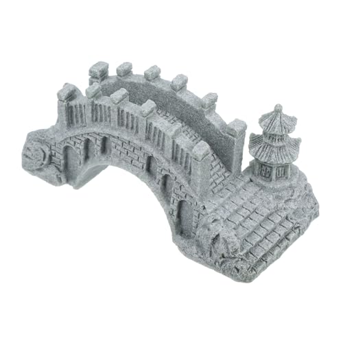 TOYANDONA Retro Miniatur-sandsteinbrücke Aquarium Deko Ornament Fischversteck Gartenfigur Mikro Landschaft für Schreibtisch und Fischglas Dekoration von TOYANDONA