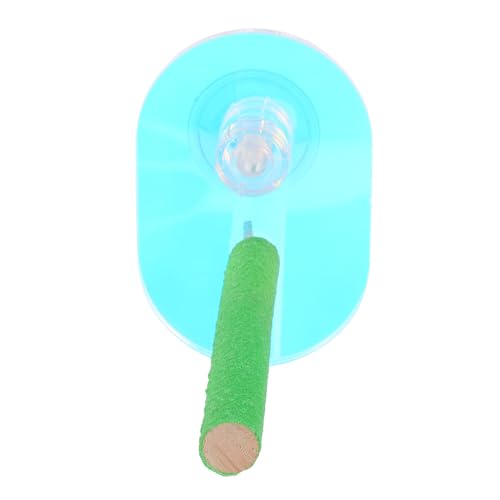 TOYANDONA Robuste Saugnapf Vogelplattform aus Naturholz für Papageien und Kleine Vögel Sicherer Standplatz mit Stabilem Saugnapf Langlebig für Vogelkäfige und Training von TOYANDONA