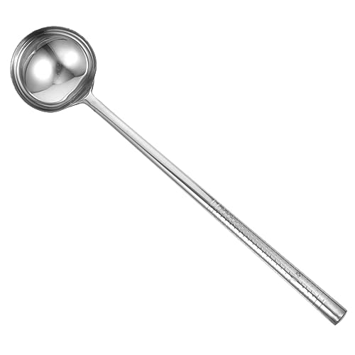 TOYANDONA Rostfreie Stahllöffel Rührer Löffel Wok-Utensilien Schöpfkellen zum Kochen Servierlöffel groß Servierlöffel für Partys Wasserkelle Rostfreier Stahl Silver von TOYANDONA