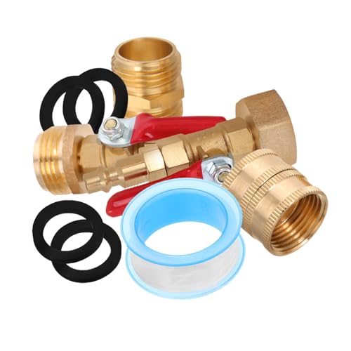 TOYANDONA Rv Winterize Adapter Kit aus Messing Teilig mit Schnellkupplung Innen und Außengewinde Kugelventil zur Wasserflussregelung für Wohnmobil Frostschutz und Bewässerungssysteme TOYANDONA Rv Winterize Adapter Kit aus Messing Teilig mit Schnellkupplung Innen und Außengewinde Kugelventil zur Wasserflussregelung für Wohnmobil Frostschutz und Bewässerungssysteme von TOYANDONA