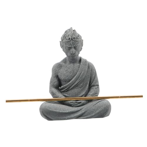 TOYANDONA Sandsteinstatue Dekoration Wukong Statue Buddha Skulptur Für Teich Aquarium Landschaftsstatue Buddha Figur Fischfigur Sammlerstatue Affenstatue von TOYANDONA