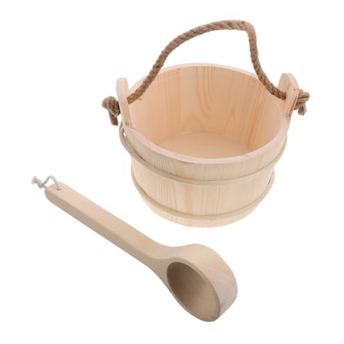 TOYANDONA Sauna Bucket Set mit Holzlöffel und Kelle Tragbarer Sauna Wassereimer für Dampfbad Fußbad und Spa Natürlicher Kiefern Holzeimer für Verbesserten Dampfeffekt und Einfache TOYANDONA Sauna Bucket Set mit Holzlöffel und Kelle Tragbarer Sauna Wassereimer für Dampfbad Fußbad und Spa Natürlicher Kiefern Holzeimer für Verbesserten Dampfeffekt und Einfache von TOYANDONA