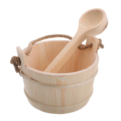 TOYANDONA Sauna Eimer Set mit Kelle aus Naturbelassenem Kiefernholz Hitzebeständig für Saunaaufgüsse Dampfbad und Spa Vielseitig für Sauna Dusche und Pflanzenbewässerung Geeignet TOYANDONA Sauna Eimer Set mit Kelle aus Naturbelassenem Kiefernholz Hitzebeständig für Saunaaufgüsse Dampfbad und Spa Vielseitig für Sauna Dusche und Pflanzenbewässerung Geeignet von TOYANDONA