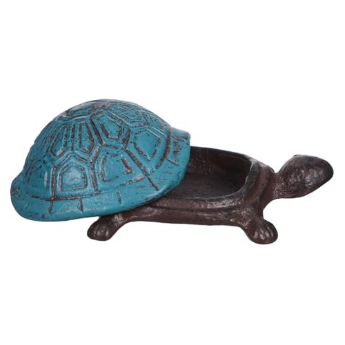 TOYANDONA Schildkröten Schlüsselkasten Gusseisen Dekorationen Gartenstatuen Ornament Geheimschlüsselhalter Schildkrötenhaken Schildkröten Schlüsselversteck Figur von TOYANDONA