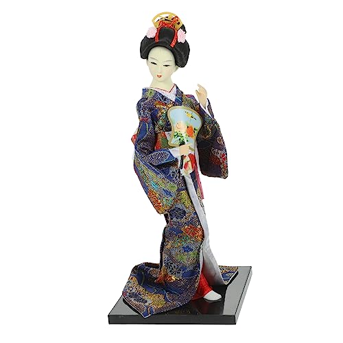 TOYANDONA Schreibtischaufsatz Japanese Geisha Doll Collectible Asian Kimono Doll Figurine Kimono Girl Statue Figure Decoration for Home Office Desktop Bookshelf Home Office Random Color A von TOYANDONA