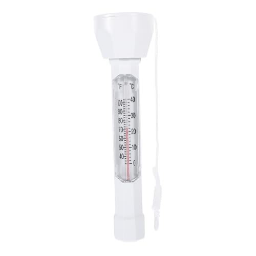 TOYANDONA Schwimmendes Poolthermometer Wasserdichtes Thermometer für Pools Spas Aquarien Messbereich mit Schnur für Einfache Nutzung Robustes Material Anzeige Fahrenheit und Celsius von TOYANDONA
