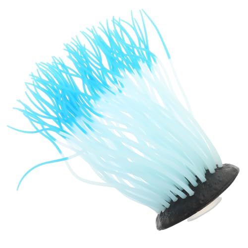 TOYANDONA Silicone Nachtleuchtende Seeanemone Aquarium Deko Groß Blau Sicher Fischfreundlich Naturnahe Wasserpflanzen Dekoration von TOYANDONA