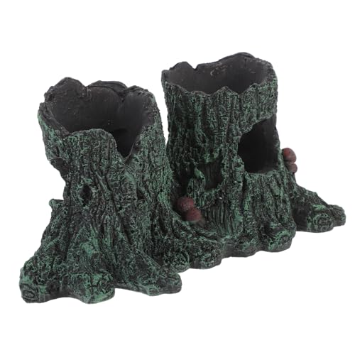 TOYANDONA Simulierter Baumhöhlen Unterschlupf Reptilienversteck aus Umweltfreundlichem Harz Hitzebeständig Dekorativ für Terrarien und Käfige als Rückzugsort für Echsen und Kleintiere von TOYANDONA