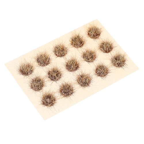 TOYANDONA Simuliertes Grasmodell Statisches Clustermodell Gaming-Szenerie-Gras-Cluster Minipflanzen für Puppenhaus Bastelgras DIY Miniatur-Cluster Mini-Pflanzencluster Modellgras Nylon Khaki von TOYANDONA