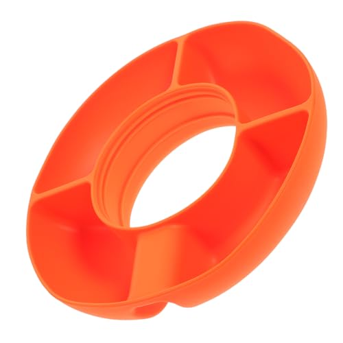 TOYANDONA Snackplatte Snack-gericht Tablett Mit Getrockneten Früchten Obsthalter Speisegeschirr Obstaufbewahrungsplatten Obstschale Obstteller Fachplatte Orange Kieselgel von TOYANDONA
