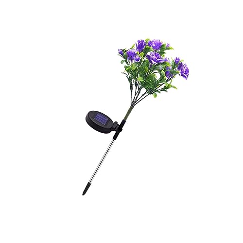 TOYANDONA Solar Blumenleuchte Solar Rasenspot LED Gartenlampe Solarbetrieben Energieeffizient Wetterfest Langlebig Einfache Installation für Außenbereich Dekoration von TOYANDONA