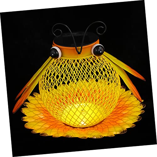 TOYANDONA Solarvogelfutterhäuschen Solar Powered Gartenlaterne für Draußen mit Insekten Design Hängend und Korrosionsresistent für Vogelbeobachtung von TOYANDONA