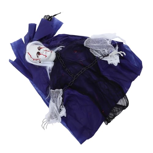 TOYANDONA Soundaktivierter Halloween Geist mit Led-Augen Wetterfeste Gruselige Deko für Draußen Animierte Weiße Haare und Blutige Gesichtsdetails Vielseitig für Party und Haunted House TOYANDONA Soundaktivierter Halloween Geist mit Led-Augen Wetterfeste Gruselige Deko für Draußen Animierte Weiße Haare und Blutige Gesichtsdetails Vielseitig für Party und Haunted House von TOYANDONA