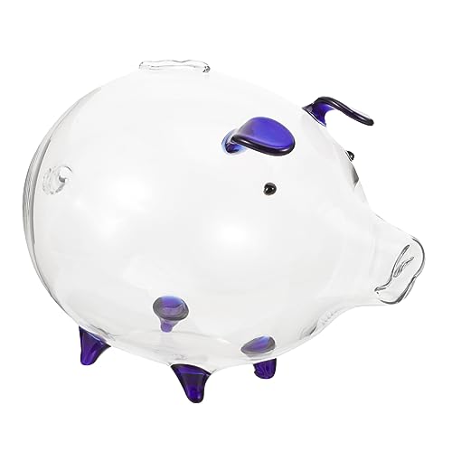 TOYANDONA Spardose Kleines Schwein Sparbüchse Transparent Handgefertigt Piggy Bank Münzbox Dekoration TOYANDONA Spardose Kleines Schwein Sparbüchse Transparent Handgefertigt Piggy Bank Münzbox Dekoration von TOYANDONA
