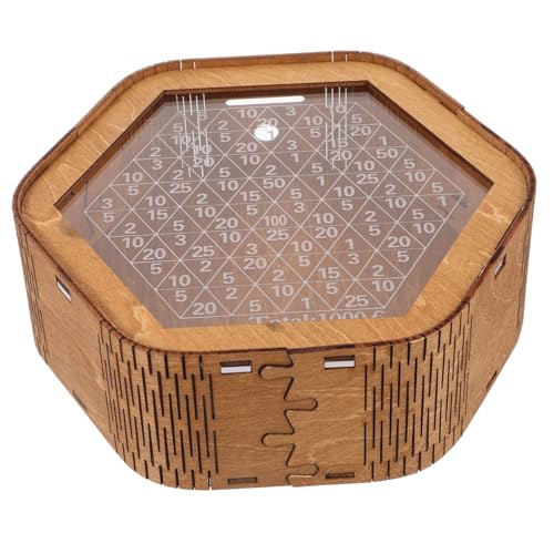 TOYANDONA Spardose aus Holz für Erwachsene und Retro Design mit Sparzielen Langlebiger Geldbehälter Spargewohnheiten für Schreibtisch oder Nachttisch Perfektes TOYANDONA Spardose aus Holz für Erwachsene und Retro Design mit Sparzielen Langlebiger Geldbehälter Spargewohnheiten für Schreibtisch oder Nachttisch Perfektes von TOYANDONA