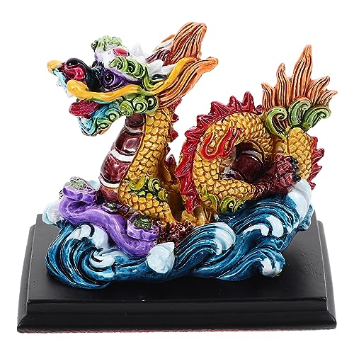 TOYANDONA Sternzeichen Dragon Figur Chinesisches Alte Figur Chinesische Drachen Figur Chinesische Tierkreiszeichen-drachenfigur Drachen Feng Shui Wohnkultur Reisen Harz Schreibtisch Handwerk von TOYANDONA