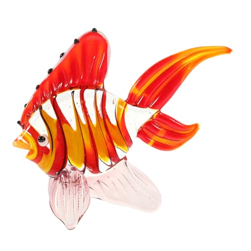 TOYANDONA Stilisiertes Fischglas Ornament aus Farbigem Glas Handgefertigte Dekoration für Schreibtisch Tv Weinschrank Kreative Aquarium-deko Einzigartiges für Zuhause TOYANDONA Stilisiertes Fischglas Ornament aus Farbigem Glas Handgefertigte Dekoration für Schreibtisch Tv Weinschrank Kreative Aquarium-deko Einzigartiges für Zuhause von TOYANDONA