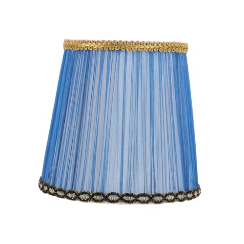 TOYANDONA Stoff Lampenschirm aus Blauem Stoff Weicher Lichtschutz Ersatz für Nachttisch Steh Tischlampen Vielseitig für Wohnzimmer und Esszimmer Geeignet Dekoratives Lampenzubehör von TOYANDONA