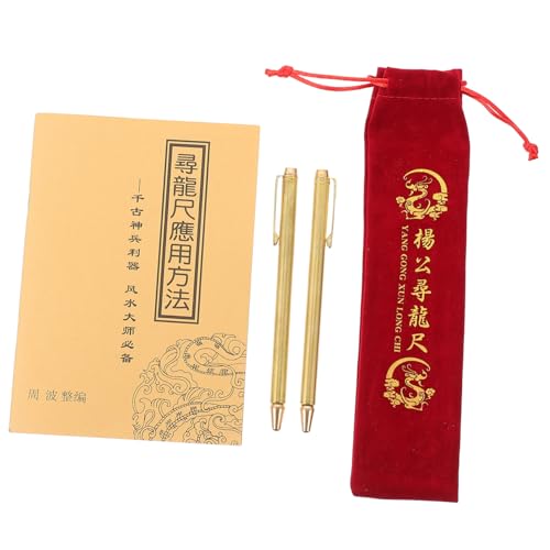 TOYANDONA Suchstab aus Messing und Edelstahl Einziehbare Wünschelrute Flexibles Divining Messgerät Tragbar für Wasser Schatzsuche mit Tasche und Buch Rostfrei Vielseitig Einsetzbar von TOYANDONA