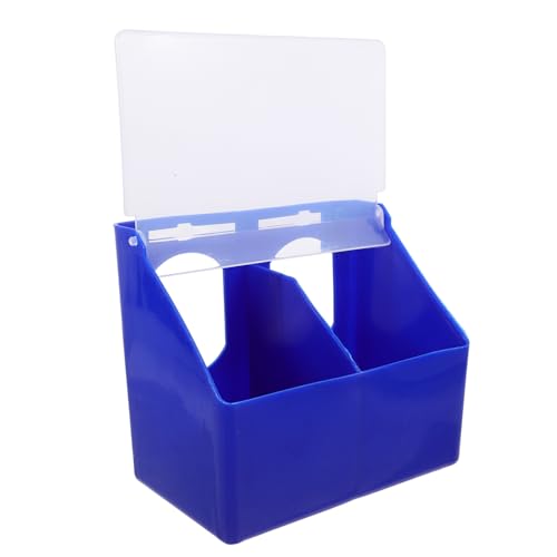 TOYANDONA Taubenfutterspender mit Fächern Großer Kapazität Vogelkäfig Futterspender Hängend Design für Tauben und Wildvögel Geeignet Vogelzubehör Futterbox mit Deckel von TOYANDONA