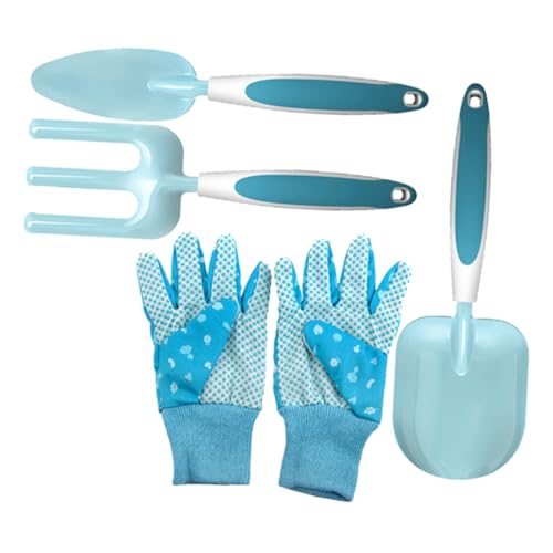 TOYANDONA Teiliges Gartengeräte Set Metall Gartenschaufel Gartenrechen Handspaten Ergonomisch für Pflanzen Umpflanzen Bodenbelüftung und Gartenpflege Geeignet von TOYANDONA