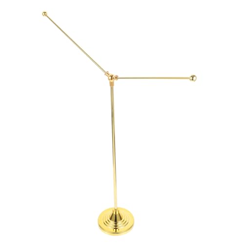 TOYANDONA Tischfahnenmast Büro-Fahnenmast Büroflaggenständer, Flaggenschild Desktop-Fahnenmastbasis Kleiner Fahnenhalter Fahnenstange Haushaltsflaggenbasis Metall Golden von TOYANDONA