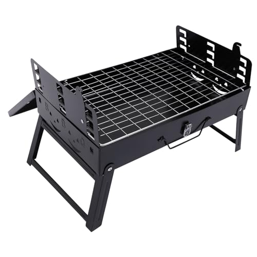 TOYANDONA Tragbarer Faltbarer Holzkohlegrill für Outdoor Bbq Kompakter Leichter Campinggrill mit Belüftungslöchern Praktischem Design für Garten Terrasse und Picknick von TOYANDONA