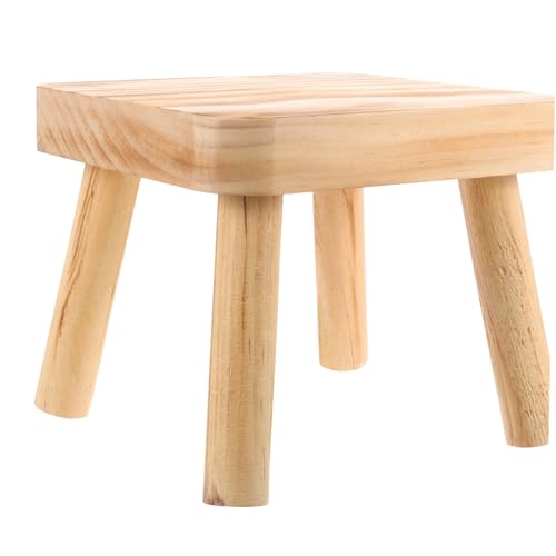 TOYANDONA Tragbarer Kleiner Stuhl Schuhwechselhocker Tritthocker Aus Holz Für Erwachsene Schuhhocker Wechseln Schuhe Hocker Holzfußschemel Tritthocker Fürs Badezimmer Hocker Holz Hölzern von TOYANDONA