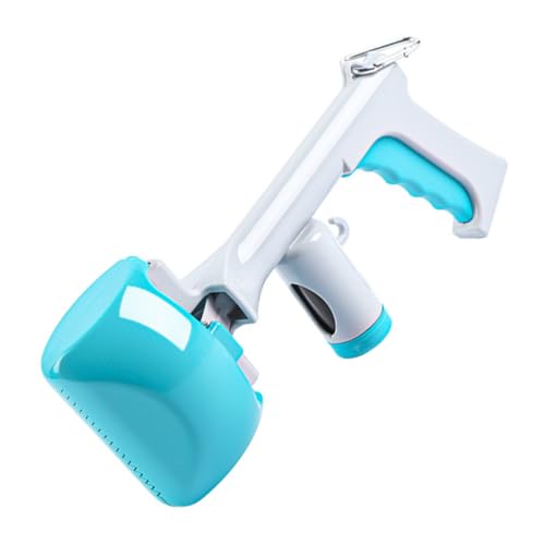 TOYANDONA Tragbarer Pets Pooper Scooper mit Langem Griff Faltbare Hundekotschaufel für Kleine Hunde Hygienischer Outdoor kotgreifer Einhandbedienung Komfortabel und Leicht zu Reinigen Blau von TOYANDONA