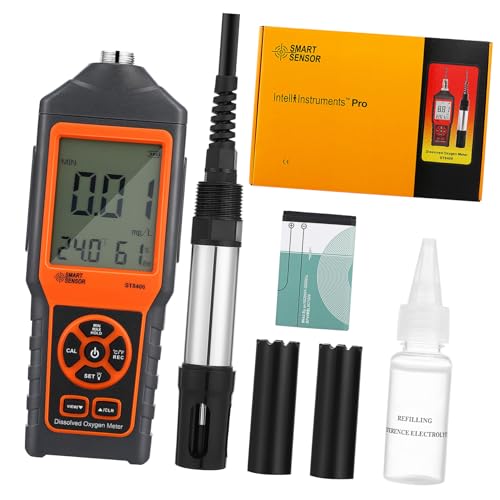 TOYANDONA Tragbares Do Messgerät mit Speicherfunktion LCD Display Präzise Sauerstoffanalyse für Fischteiche Aquarien und Teiche Leichtes Wasserqualitätstest Kit mit Transportbox TOYANDONA Tragbares Do Messgerät mit Speicherfunktion LCD Display Präzise Sauerstoffanalyse für Fischteiche Aquarien und Teiche Leichtes Wasserqualitätstest Kit mit Transportbox von TOYANDONA