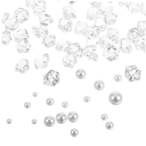 TOYANDONA Transparente Aquariumkies Resin Bodengrund Weißer Dekorationsstein für Betta Fischbecken Vase Füller Klarer Aquarienkies Für Süßwasser und Meerwasser Aquascaping von TOYANDONA