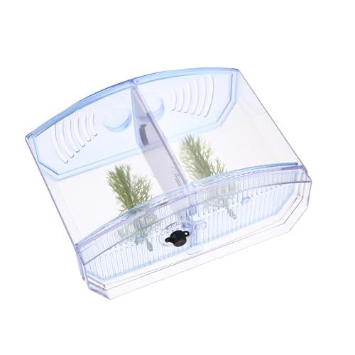 TOYANDONA Transparenter Kleiner Haushalts Fischbrutkasten aus Kunststoff Mini Aquarium für Kampffische und Goldfische Multifunktionaler Landschaftsbehälter für Pflanzen und Wasserpflanzen von TOYANDONA