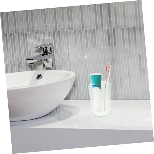 TOYANDONA Transparenter Zahnbürstenbecher aus Robustem Wasserfester Trinkbecher für Badezimmer Eleganter Glatter Mundspülbecher für Erwachsene und Bpa frei Grün Transparent TOYANDONA Transparenter Zahnbürstenbecher aus Robustem Wasserfester Trinkbecher für Badezimmer Eleganter Glatter Mundspülbecher für Erwachsene und Bpa frei Grün Transparent von TOYANDONA
