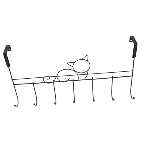 TOYANDONA Türhaken Katze Design ohne Bohren Robuster Türhandtuchhalter aus Stabilem Material Platzsparender Tür Kleider Handtuchaufhänger für Küche Bad Schlafzimmer Dekorativer Türorganizer von TOYANDONA