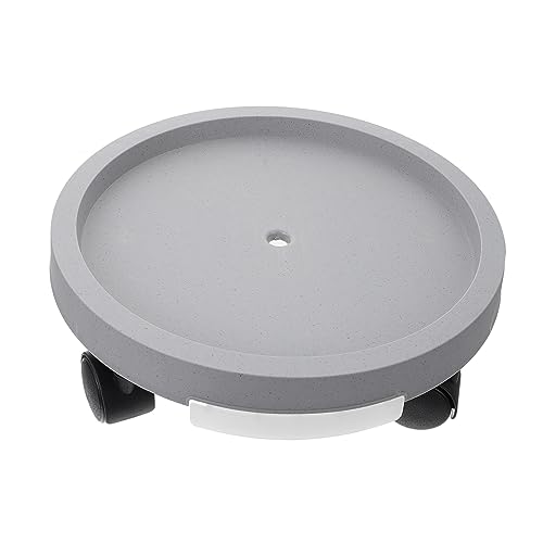 TOYANDONA Universelles Blumenkübel Tablett mit Bremsrollen Rundes Bonsai Bewegungstablett Kunststoff mit Wasserauffangbehälter für und Außenbereich von TOYANDONA
