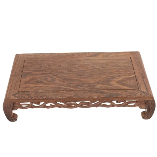 TOYANDONA Vintage Holzsockel Display Riser mit Erweiterungsfuge Holzständer für Vasen Bonsai Handwerkskunst Kompakt Stabil für Wohn Geschäftsräume Rustikale Deko Holzbasis von TOYANDONA
