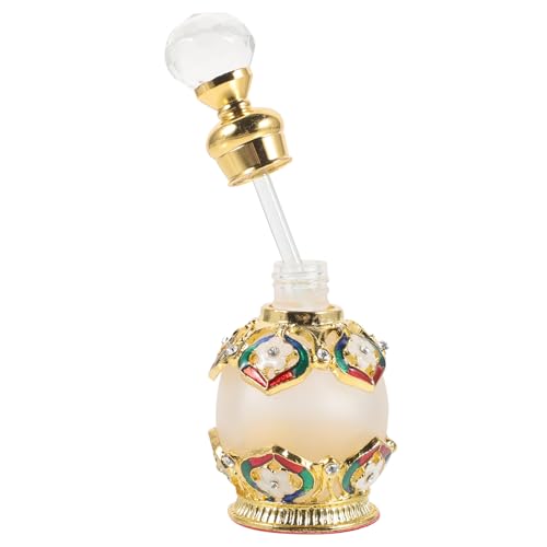 TOYANDONA Vintage Parfümflasche aus Glas Leere Reise Essential Oil Flasche Retro Duftzerstäuber mit Goldenem Kugeldeckel für Ätherische Öle und Persönliche Aufbewahrung TOYANDONA Vintage Parfümflasche aus Glas Leere Reise Essential Oil Flasche Retro Duftzerstäuber mit Goldenem Kugeldeckel für Ätherische Öle und Persönliche Aufbewahrung von TOYANDONA
