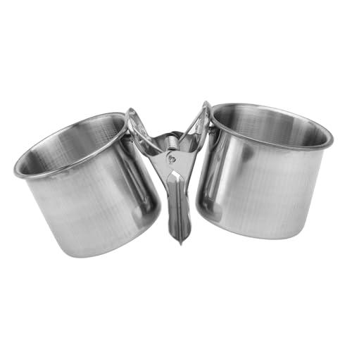 TOYANDONA Vogel Futternapf mit Clip Fach Futter und Wasserschale Rostfrei Einfach zu Reinigen Geeignet für Papageien und Vogelkäfige Langlebig und Tragbar TOYANDONA Vogel Futternapf mit Clip Fach Futter und Wasserschale Rostfrei Einfach zu Reinigen Geeignet für Papageien und Vogelkäfige Langlebig und Tragbar von TOYANDONA
