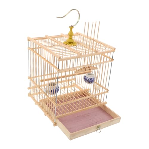TOYANDONA Holz-vogelkäfig Mit Herausnehmbarem Tablett Und Aufhängehaken Rechteckiger Käfig Für Wellensittiche Und Singvögel Karbonisierte Oberfläche Für Erhöhte Stabilität Und TOYANDONA Holz-vogelkäfig Mit Herausnehmbarem Tablett Und Aufhängehaken Rechteckiger Käfig Für Wellensittiche Und Singvögel Karbonisierte Oberfläche Für Erhöhte Stabilität Und von TOYANDONA