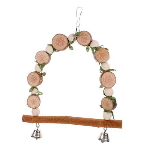 TOYANDONA Vogelspielzeug Schaukel aus Natürlichem Holz für Wellensittiche und Papageien Kletterring Beißen und Greifen Stabiler Sitzstangen Spielplatz Aufhängen im Käfig Langlebiges Zubehör TOYANDONA Vogelspielzeug Schaukel aus Natürlichem Holz für Wellensittiche und Papageien Kletterring Beißen und Greifen Stabiler Sitzstangen Spielplatz Aufhängen im Käfig Langlebiges Zubehör von TOYANDONA