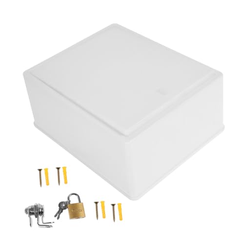 TOYANDONA Wandmontierte Milchbox mit Schloss Praktischer Milchbehälter für Außenbereich Weiße Aufbewahrungsbox für Milchflaschen Briefe und Zeitungen für Täglichen Bedarf Stilvolle von TOYANDONA