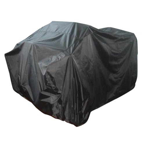 TOYANDONA Wasserdichte UV beständige Abdeckplane für Rasentraktor und Aufsitzmäher Oxford Schützende Gartenhaube zum Schutz vor Staub Wind und Sonne Schwarz von TOYANDONA